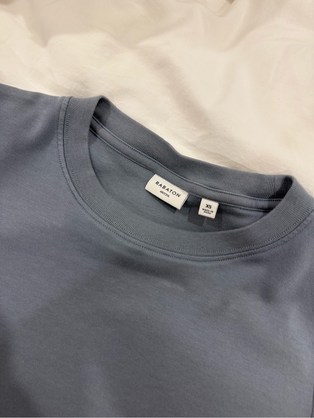 Babaton Slate Blue Short Sleeve Crew Tee